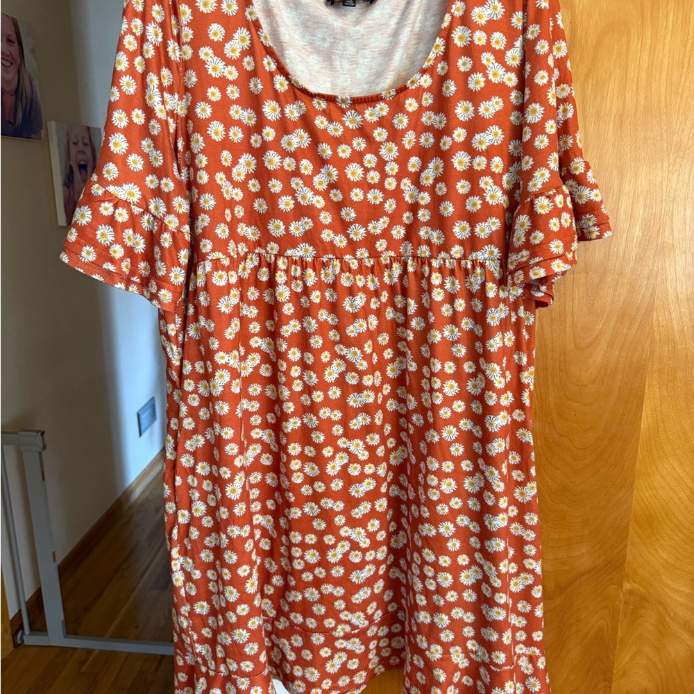 Floral Orange Dress